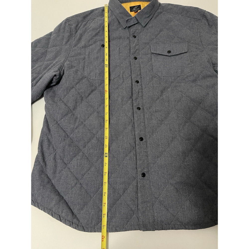 Alpinestars Triton Shirt Jacket Men's Size 2XL Lined Quilted Gray Yellow - Picture 5 of 8